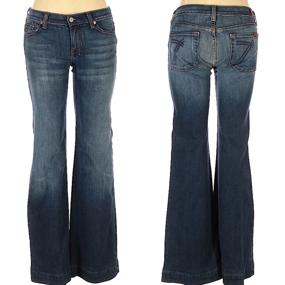 7 For All Mankind Denim - 7FAMK DOJO flare u115163u-163u 30 x 31 stretch